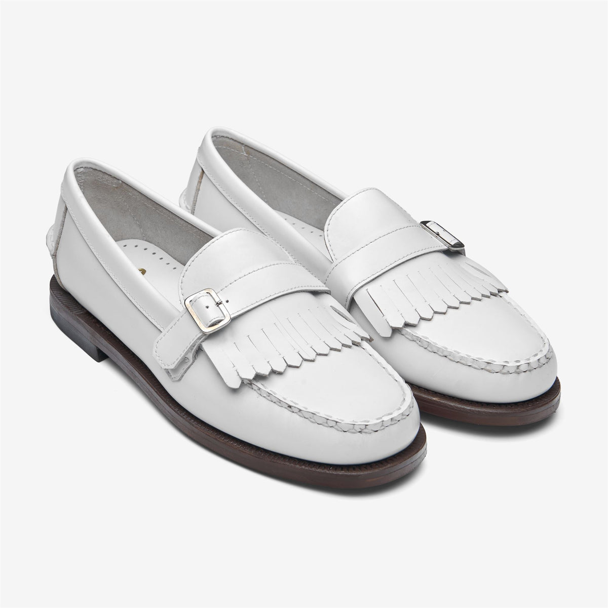 White Women's Leather Loafer