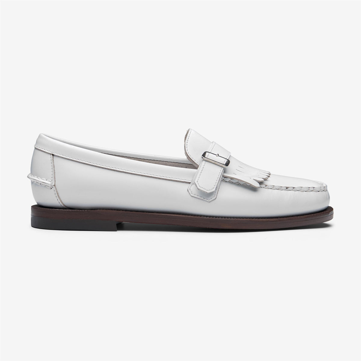 White Women's Leather Loafer