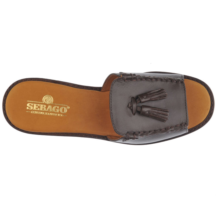 Brown Women's Casual Slip-On Sandals with Leather Upper 4
