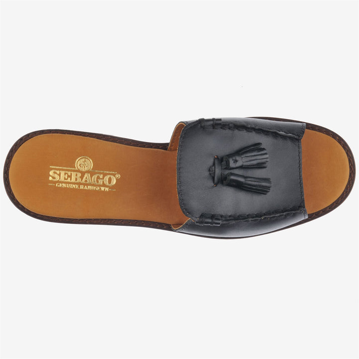 Black Women's Casual Slip-On Sandals with Leather Strap 4