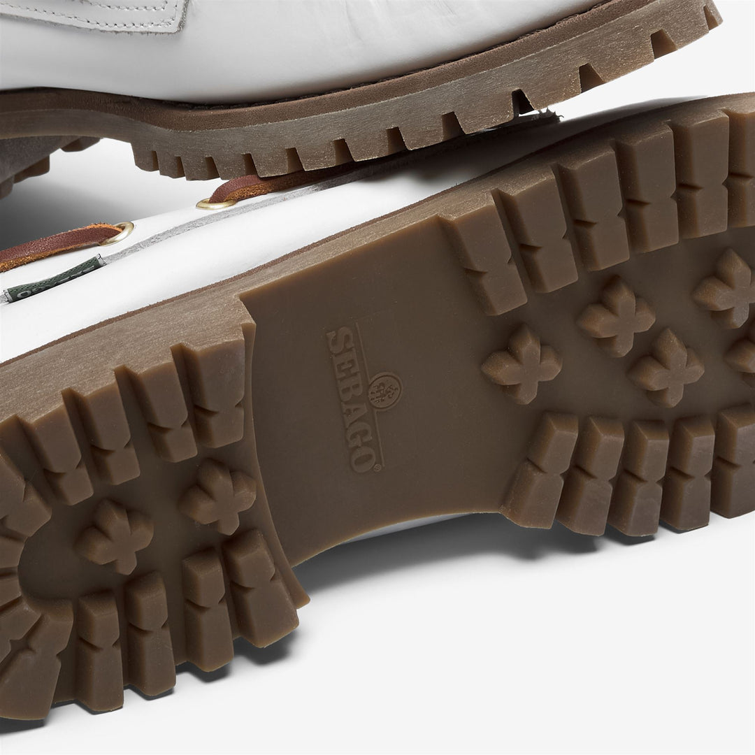 White men's outdoor Moccasin Boat Shoes with Gum Sole main