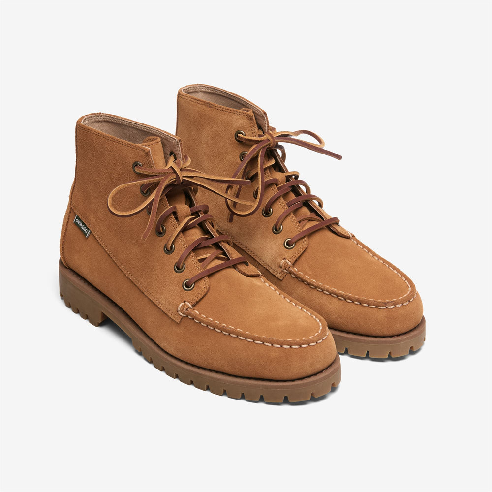Botines de hombre de ante para exteriores, color marrón. 02