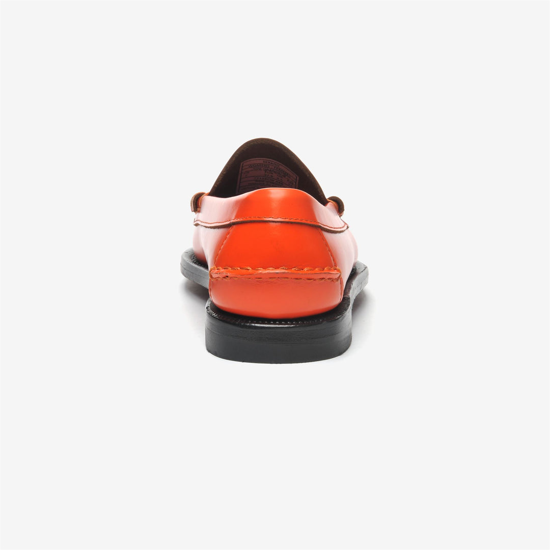 Mocasines de cuero naranja para mujer para negocios main