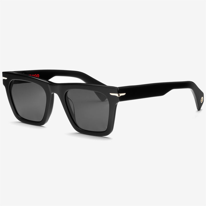 Schwarze Unisex-Funktionssonnenbrille mit klassischem quadratischem Design 1