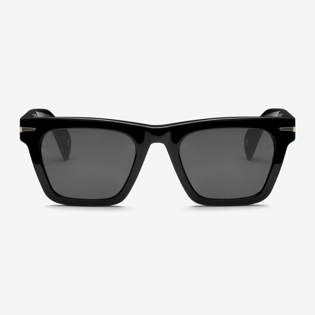 Lunettes de soleil unisexes noires fonctionnelles au design carré classique main