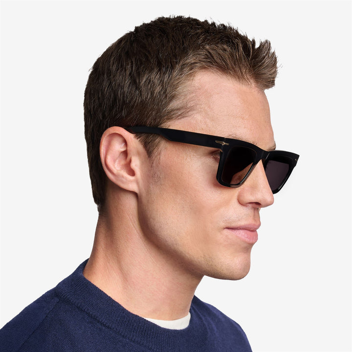 Lunettes de soleil unisexes noires fonctionnelles au design carré classique 7