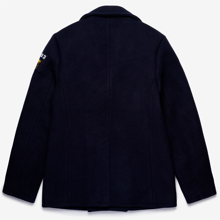 Veste de yachting mi-longue unisexe bleu marine en mélange de laine 2