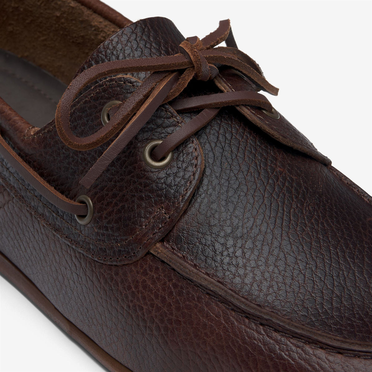 Brauner Herren-Bootsschuh aus Leder