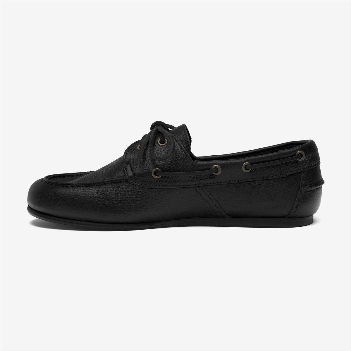 Schwarzer Herren-Bootsschuh aus Leder