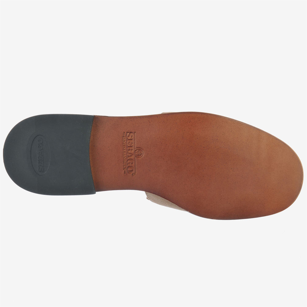 Beige Women's Slide On Sandals with Maxi Fringe Detail 02