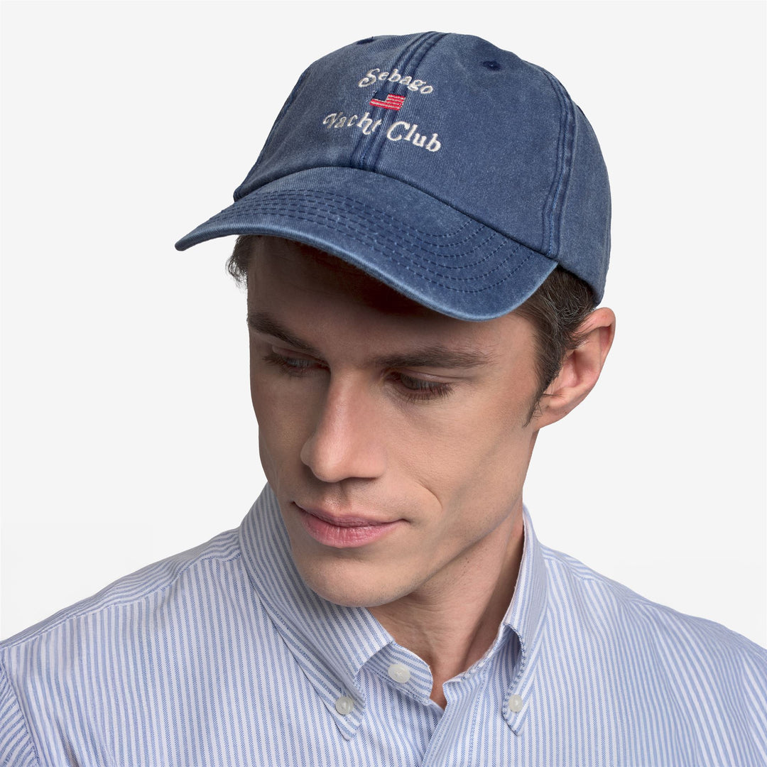 Blue unisex cotton baseball cap for leisure and outdoor adventures main