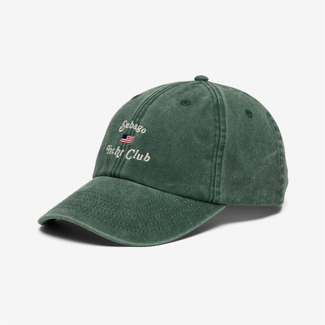 Hellgrüne Unisex-Baseballkappe aus Baumwolle von Sebago Yacht Club 01