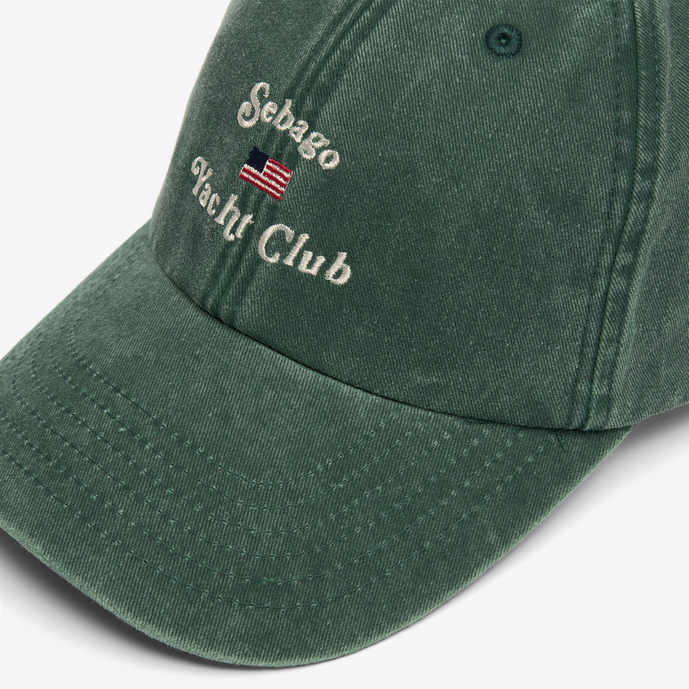 Hellgrüne Unisex-Baseballkappe aus Baumwolle von Sebago Yacht Club 02