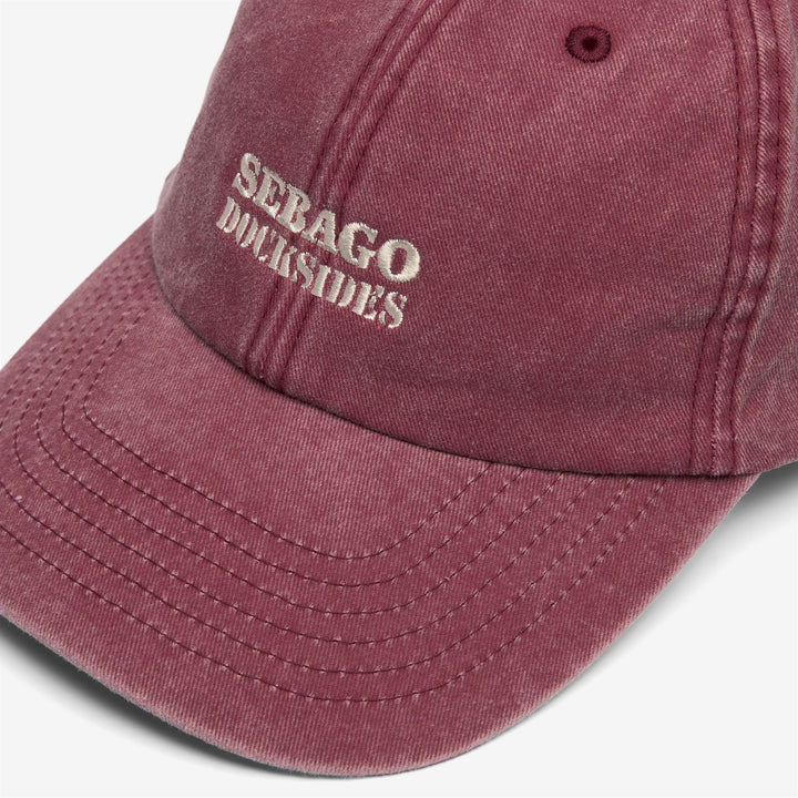 Red unisex cotton leisure baseball cap 2