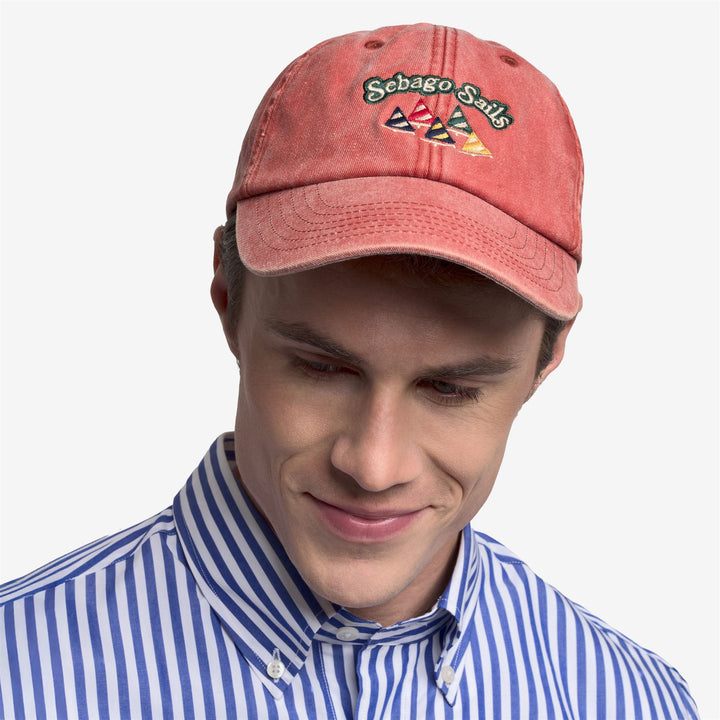 Orange unisex casual cotton baseball cap with adjustable strap 4