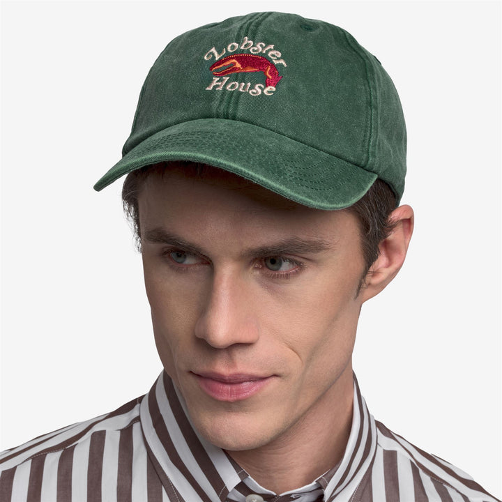 Grüne Unisex-Baseballkappe mit gesticktem Hummer 4