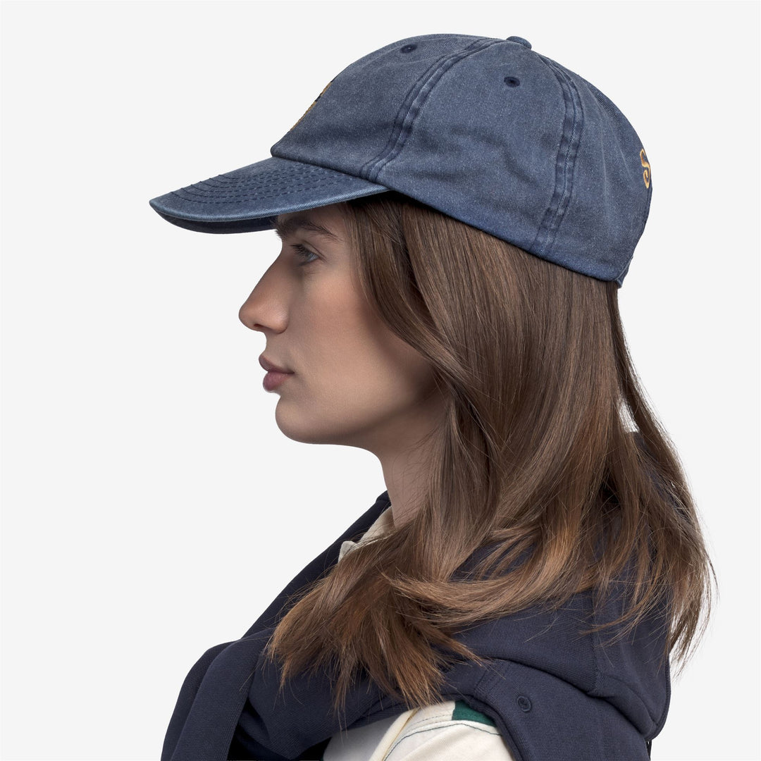 Indigoblaue Unisex-Baseballkappe aus Baumwolle main