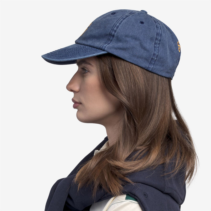Indigoblaue Unisex-Baseballkappe aus Baumwolle 6