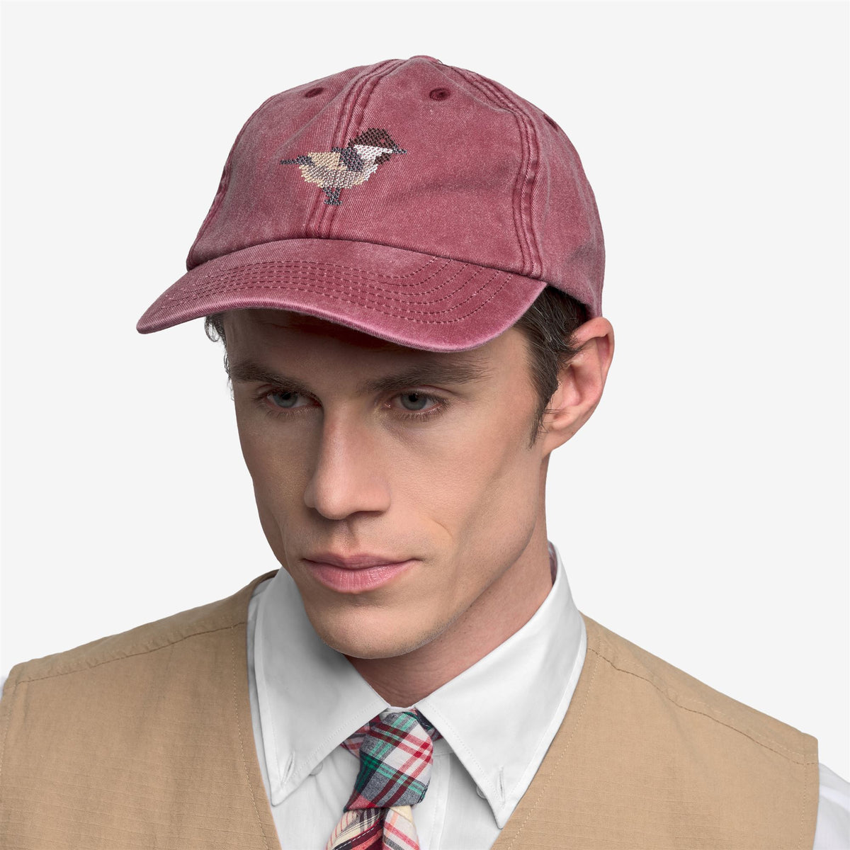 Gorra de béisbol de algodón rojo unisex