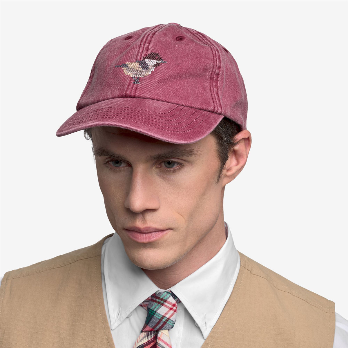Gorra de béisbol de algodón rojo unisex