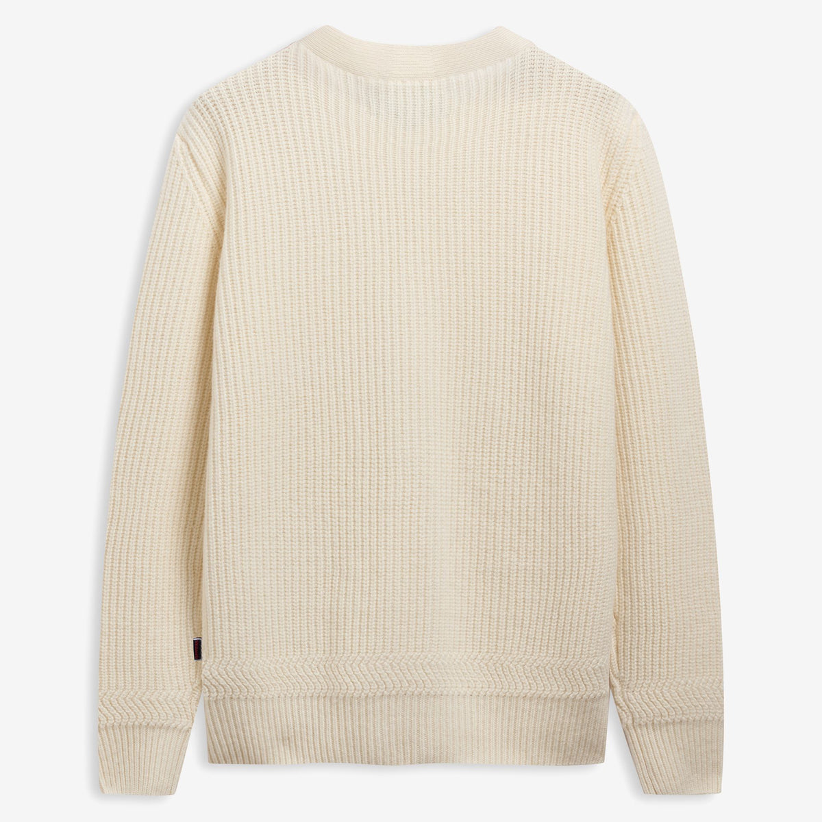 White Unisex Wool Cardigan