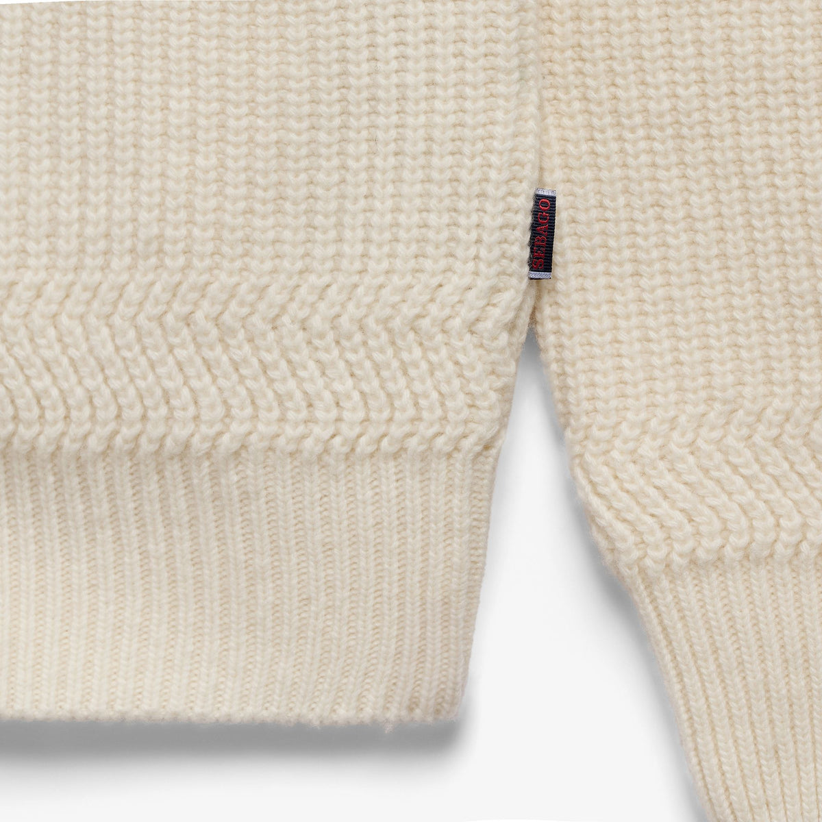 White Unisex Wool Cardigan
