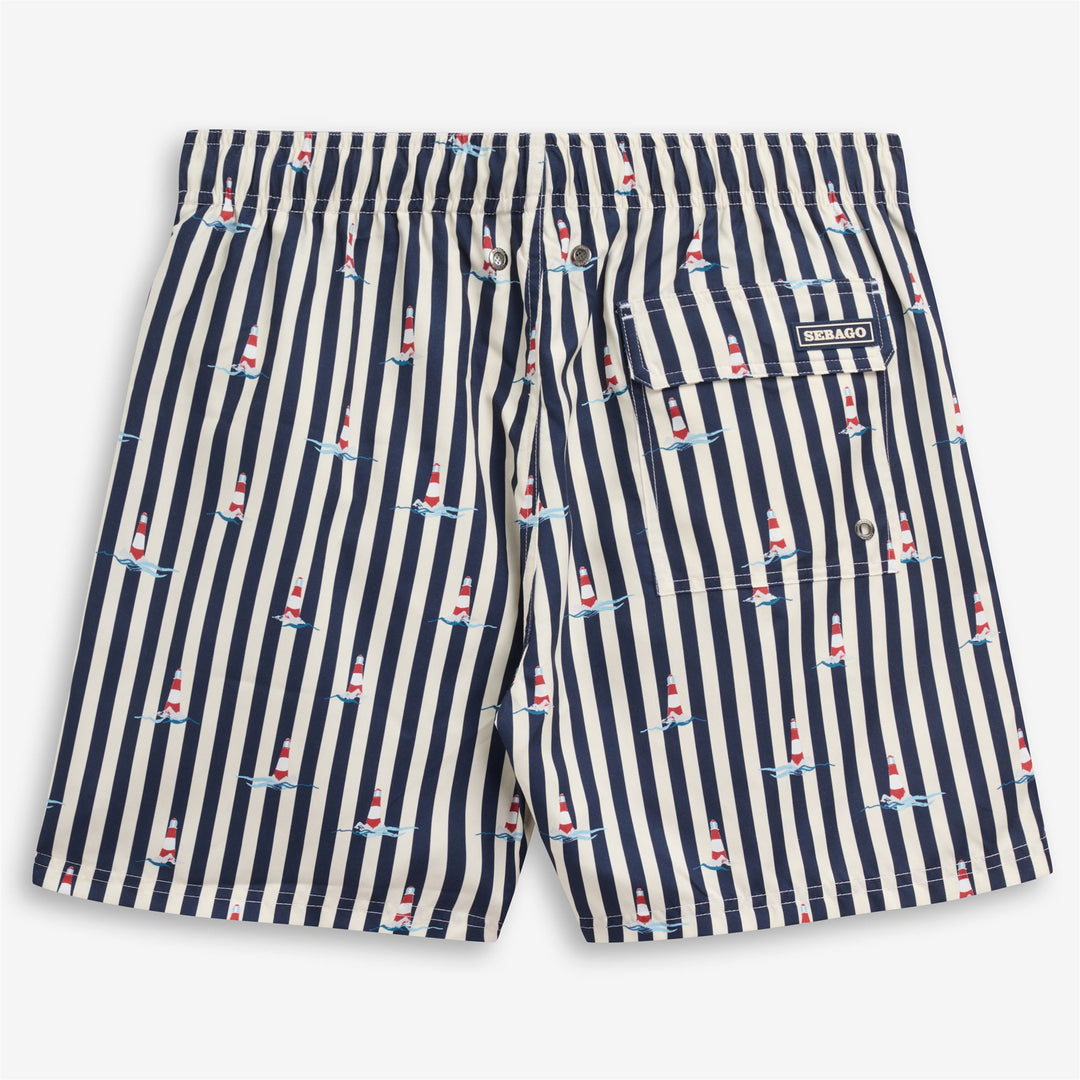Navy blue Men's Yachting Swim Trunks with Quick-Dry Fabric main