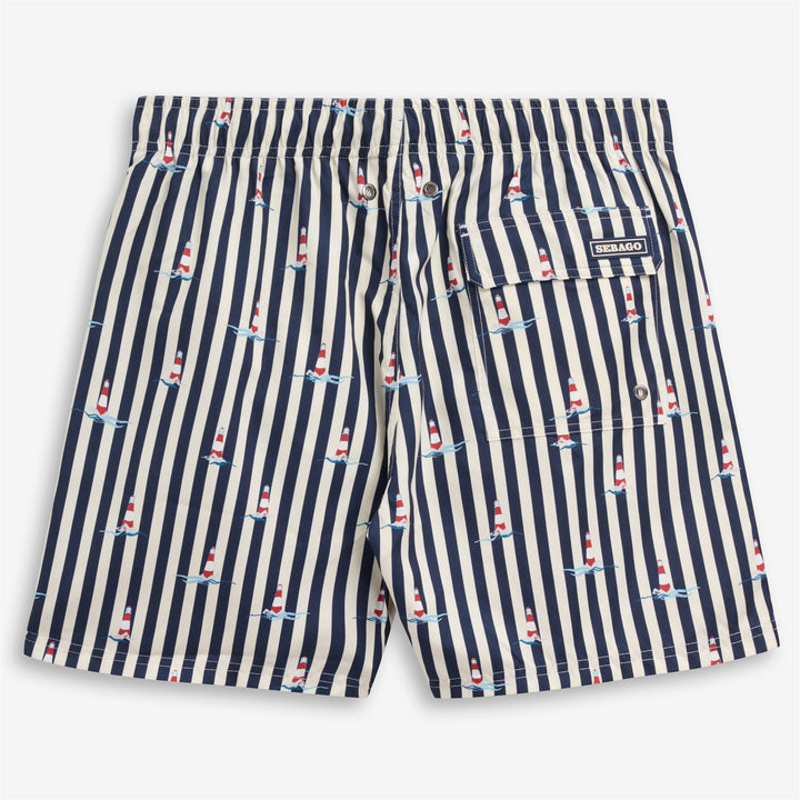 Navy blue Men's Yachting Swim Trunks with Quick-Dry Fabric 2