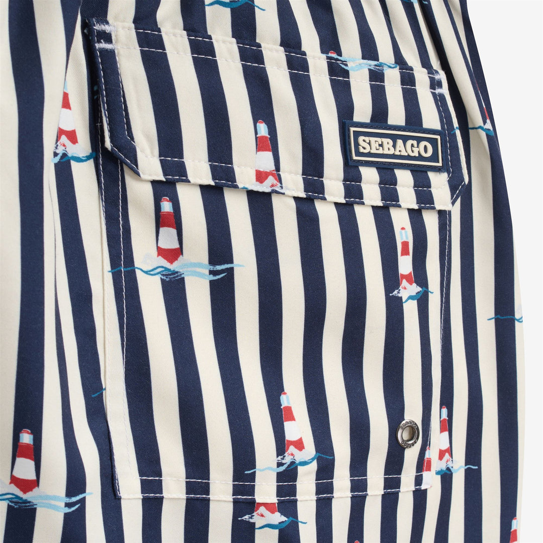 Navy blue Men's Yachting Swim Trunks with Quick-Dry Fabric main