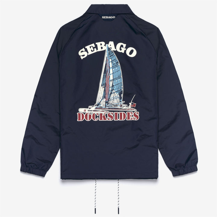 Marine Blue Unisex Lightweight Coach Jacket for Leisure Activities 2