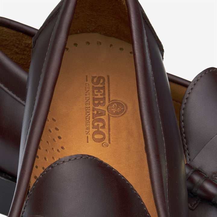 Mocassins en cuir marron foncé pour homme avec détail mors 5