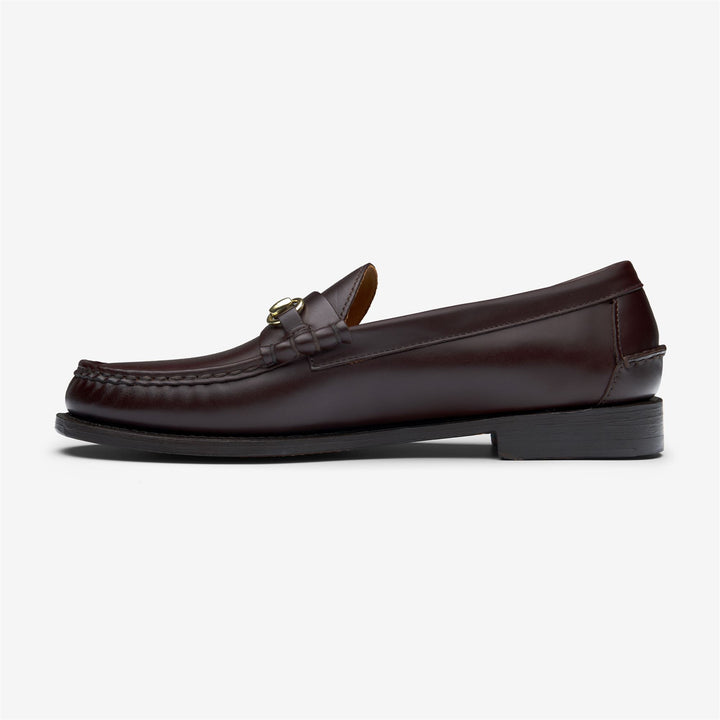 Mocassins en cuir marron foncé pour homme avec détail mors 3