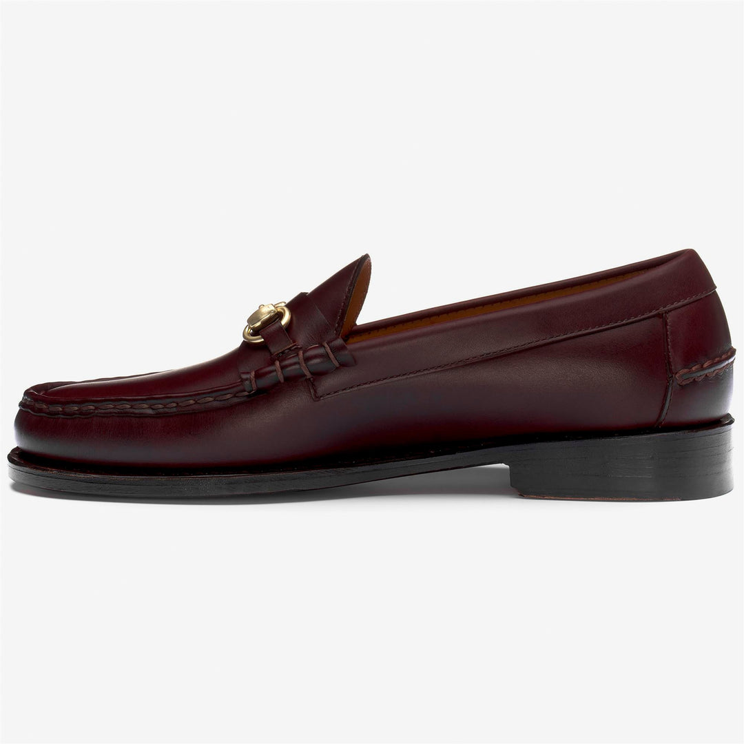 Dark Brown Men's Leather Moccasin with Horsebit Detail main