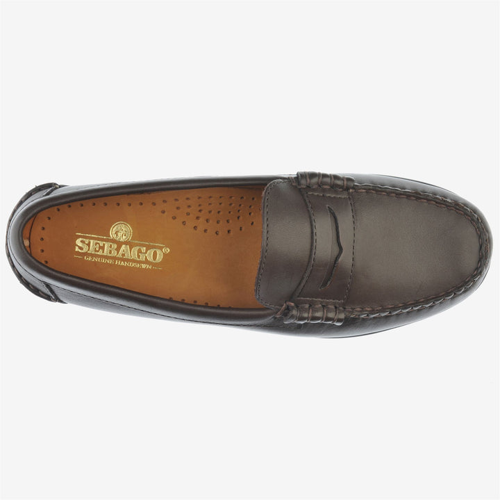 Dark Brown Women's Leather Moccasin Slip-On Shoes 4