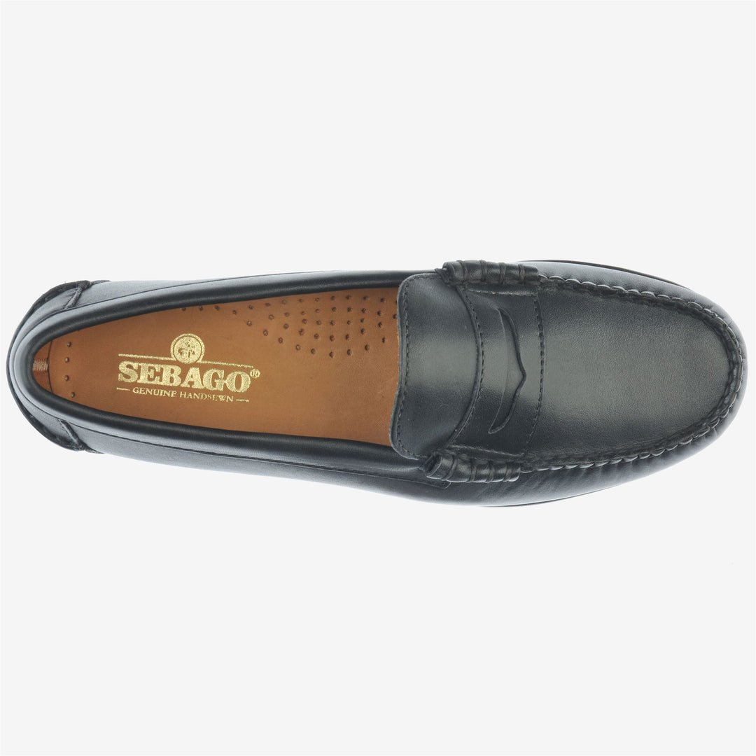 Black Women's Leather Moccasin Slip-On for Casual Wear main