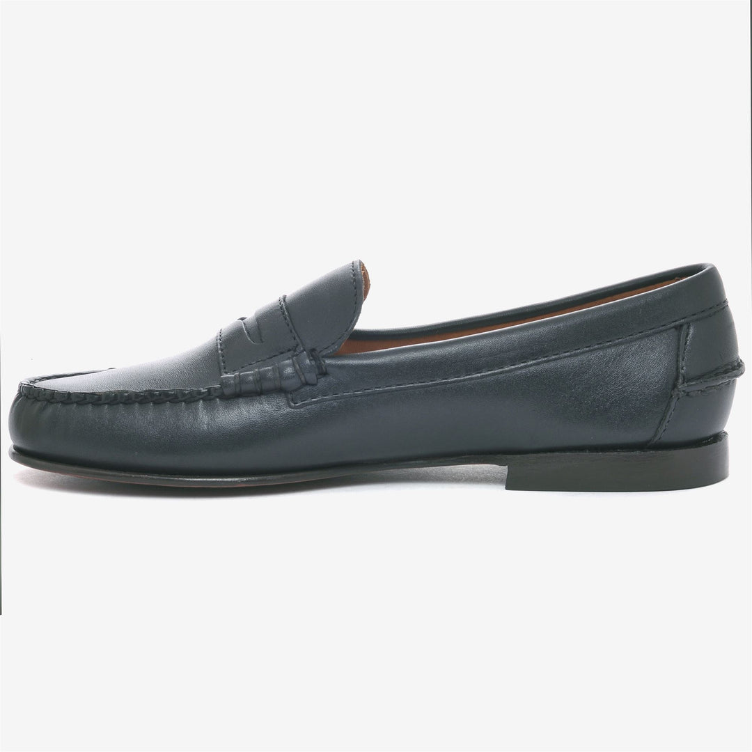Black Women's Leather Moccasin Slip-On for Casual Wear main