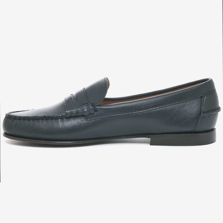Black Women's Leather Moccasin Slip-On for Casual Wear 3