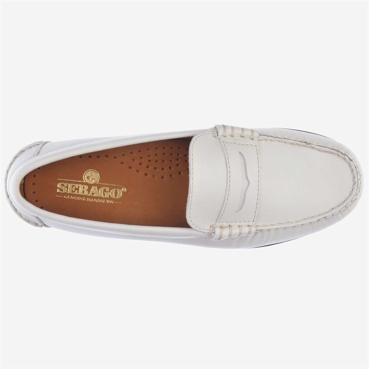 White Women's Leather Slip-On Loafer