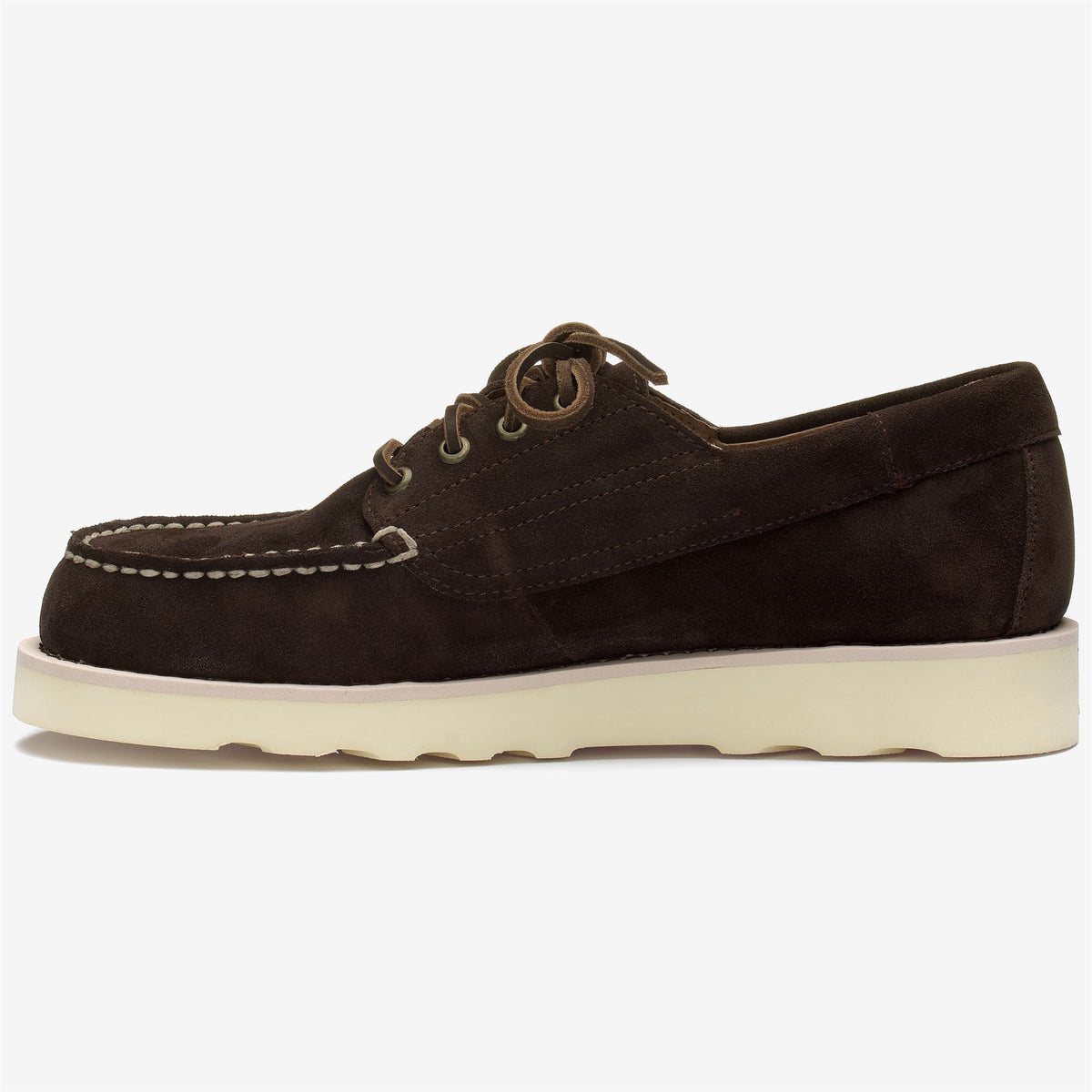 Brown Men's Suede Lace-Up Moccasin