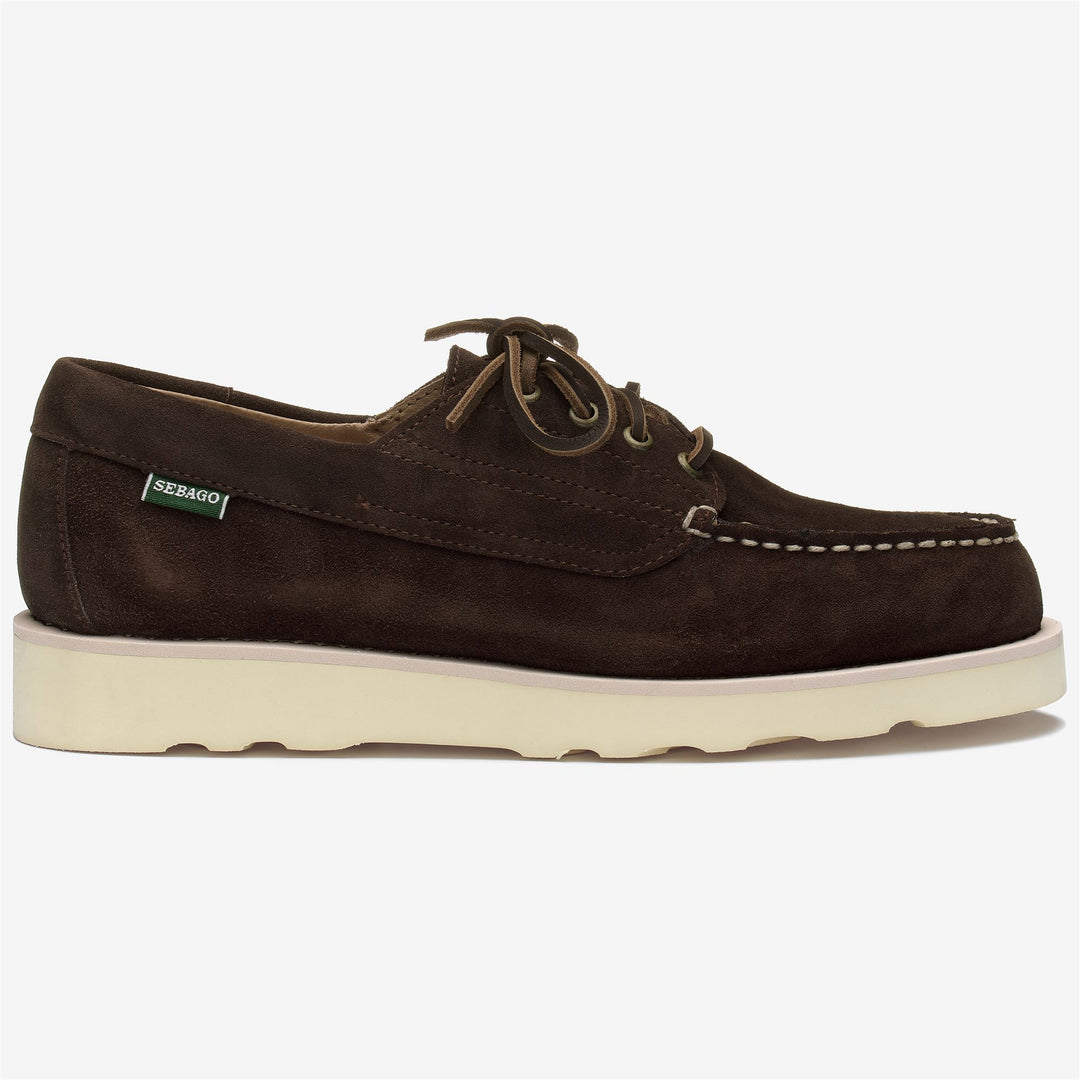 Mocasines bajos de ante marrón oscuro para hombre para el tiempo libre 01