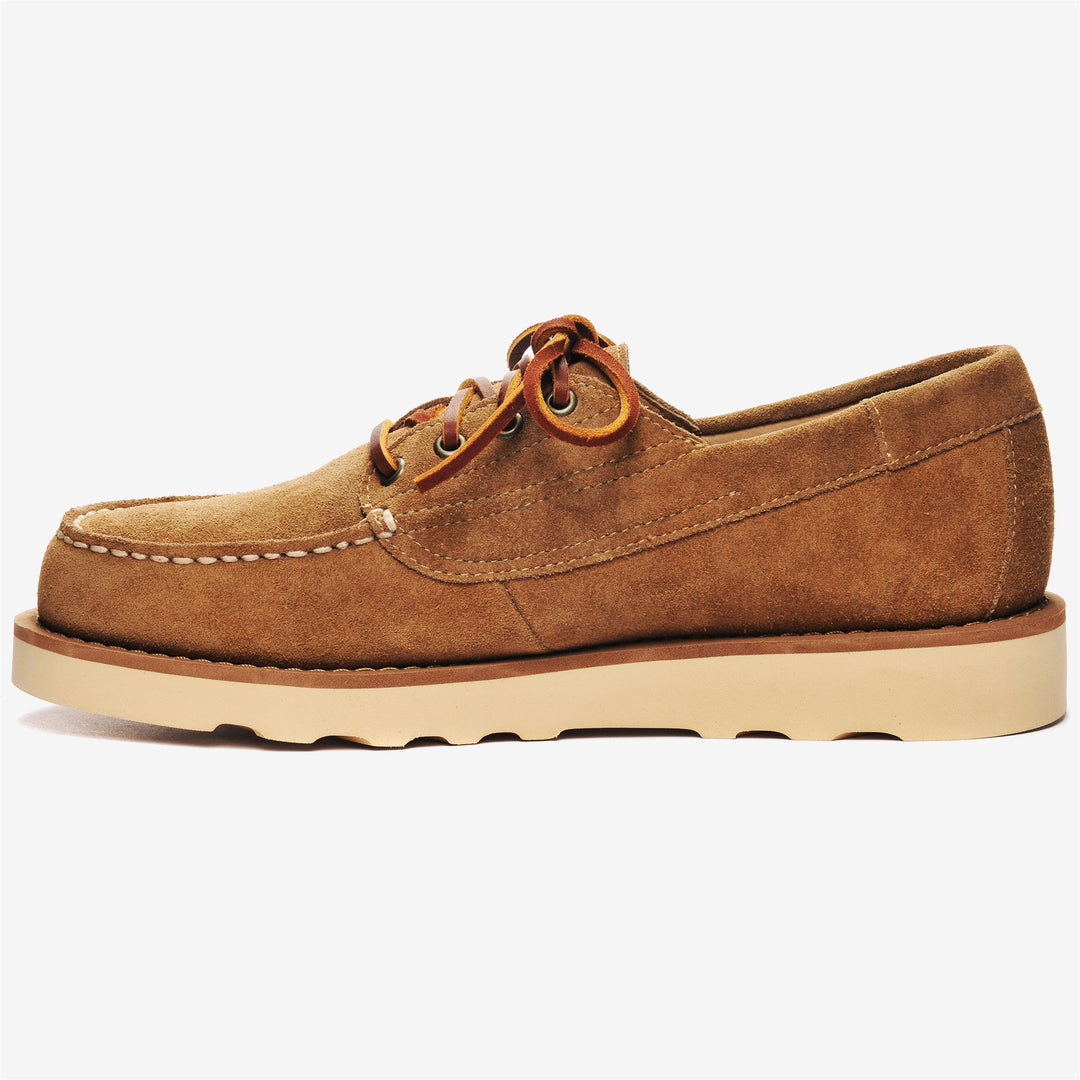 Beige Yellow Men's Suede Low Cut Moccasins for Leisure main