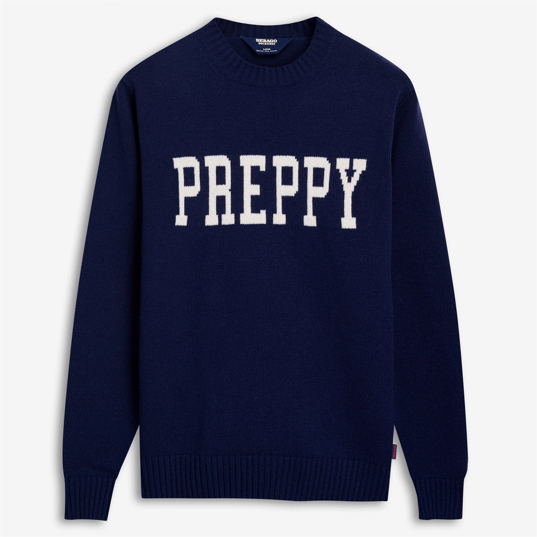 Pull en maille bleu marine pour homme, coupe classique 01