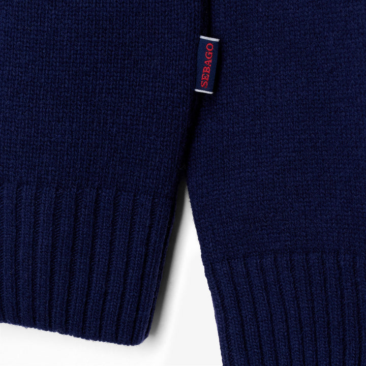 Marine Blue Men's Yachting Knitwear Jumper with Classic Fit 3