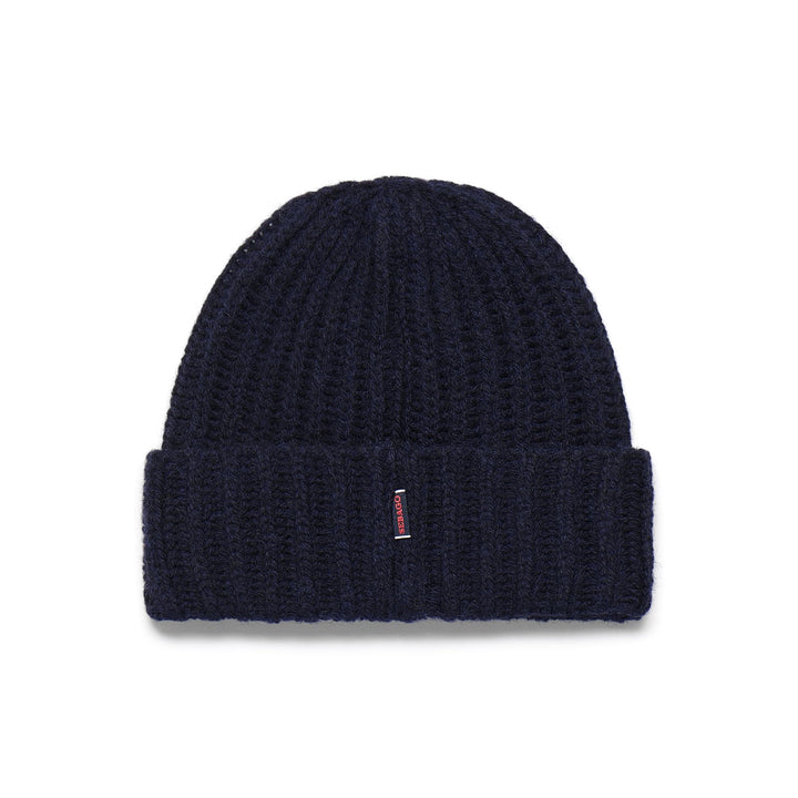 Bonnet unisexe en laine bleu marine 2