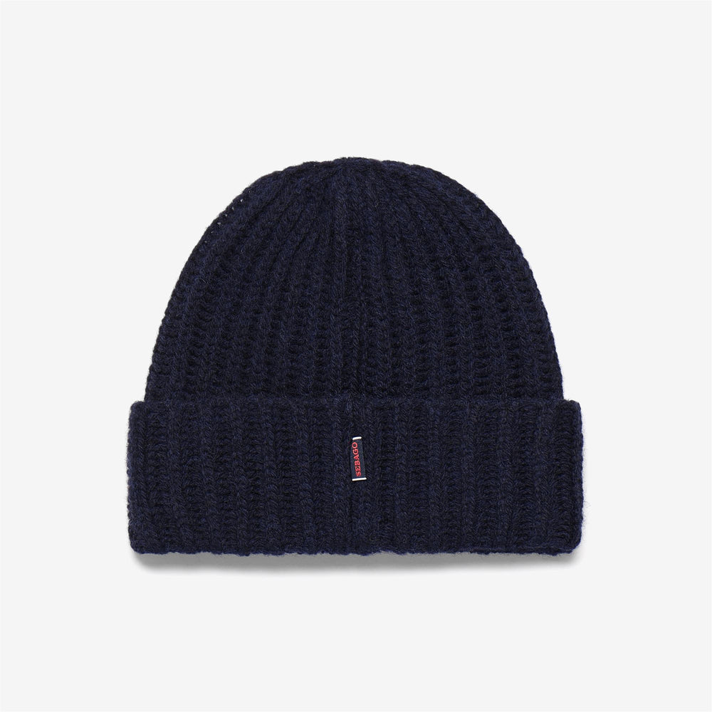 Marineblaue Unisex-Freizeitmütze aus Wolle 02