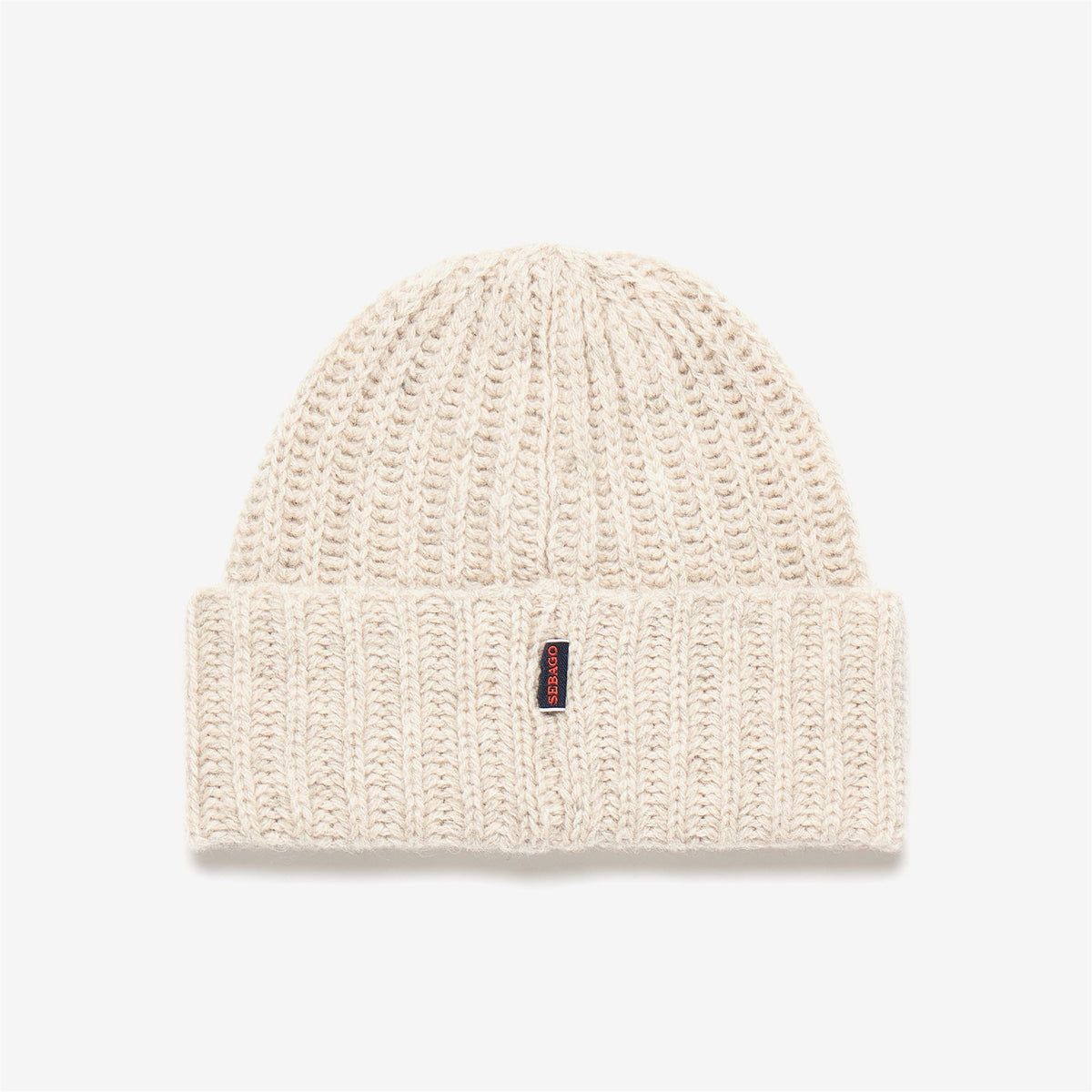 Beige Unisex Wool Beanie