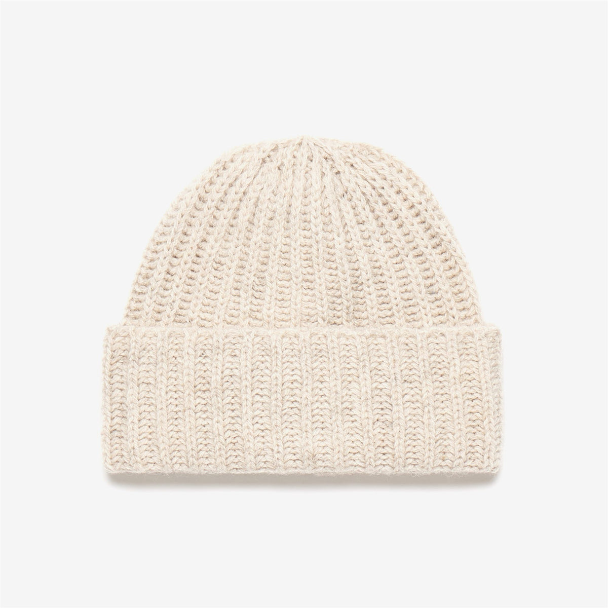 Beige Unisex Wool Beanie