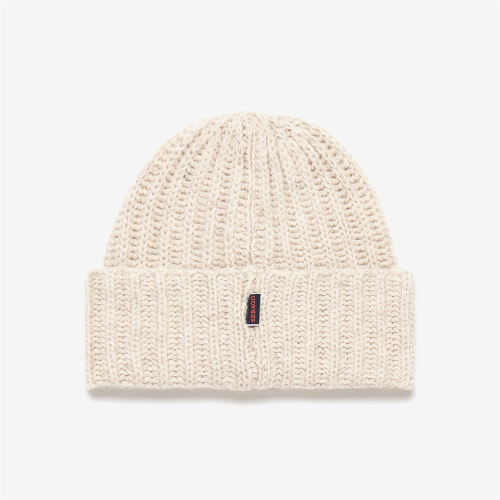 Bonnet unisexe en laine beige et jaune 02