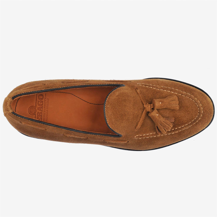 Mocassins à enfiler marron cognac pour homme avec tige en cuir 4