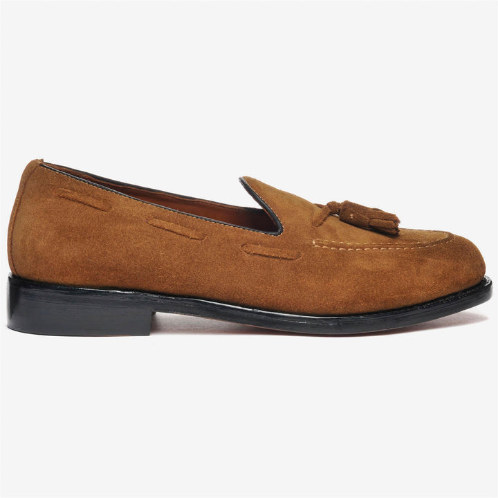 Mocassins à enfiler marron cognac pour homme avec tige en cuir 1